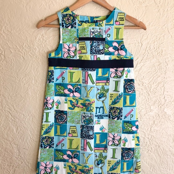 Lilly Pulitzer HTF Rare Lunch Alphabet Dress 8 - Picture 2 of 13